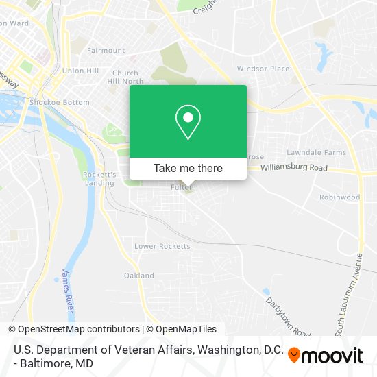 U.S. Department of Veteran Affairs map