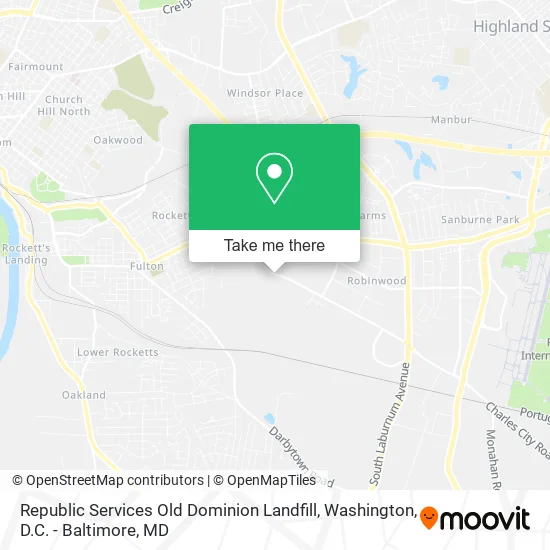 Republic Services Old Dominion Landfill map