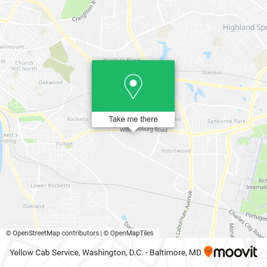 Yellow Cab Service map
