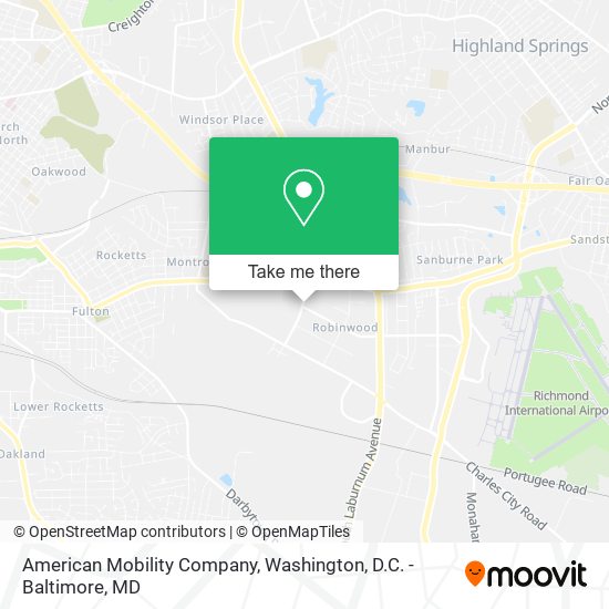 Mapa de American Mobility Company