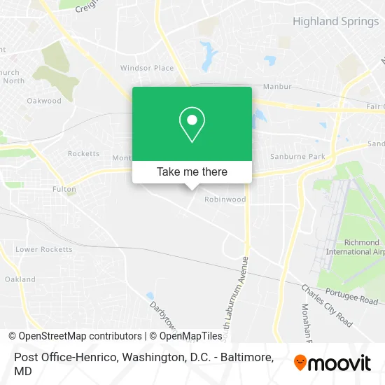 Post Office-Henrico map