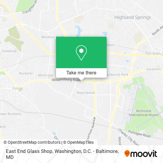 East End Glass Shop map