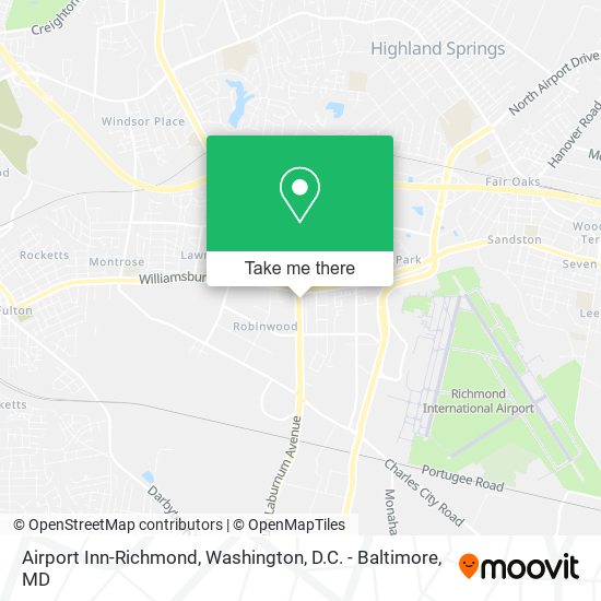 Airport Inn-Richmond map