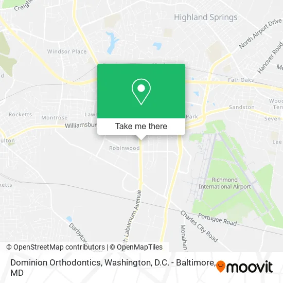 Dominion Orthodontics map