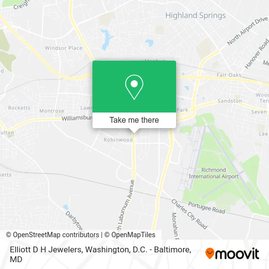 Elliott D H Jewelers map