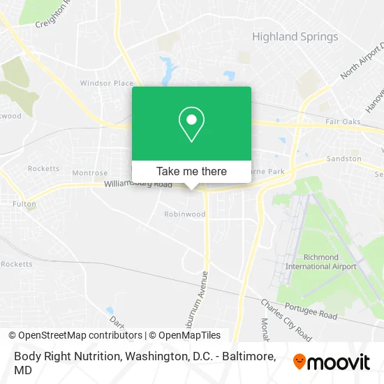 Mapa de Body Right Nutrition