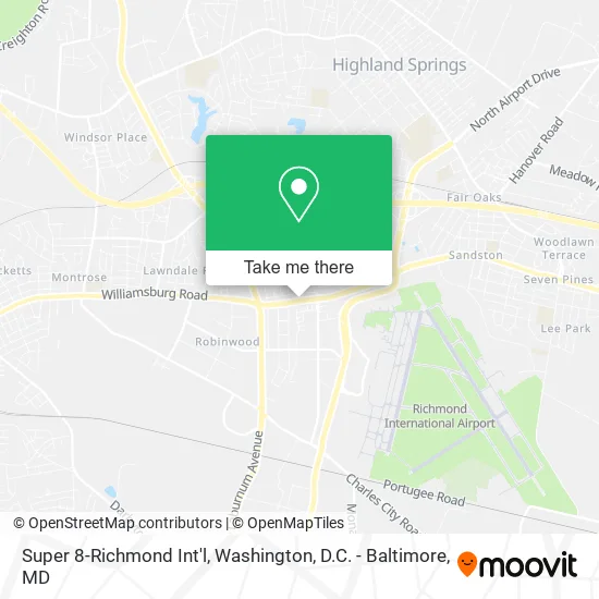 Super 8-Richmond Int'l map