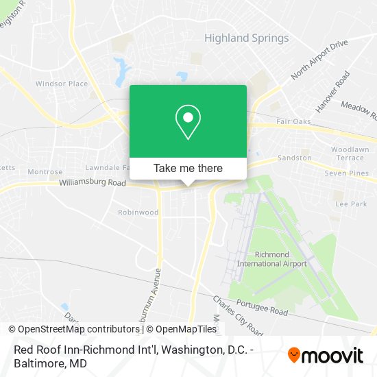 Mapa de Red Roof Inn-Richmond Int'l