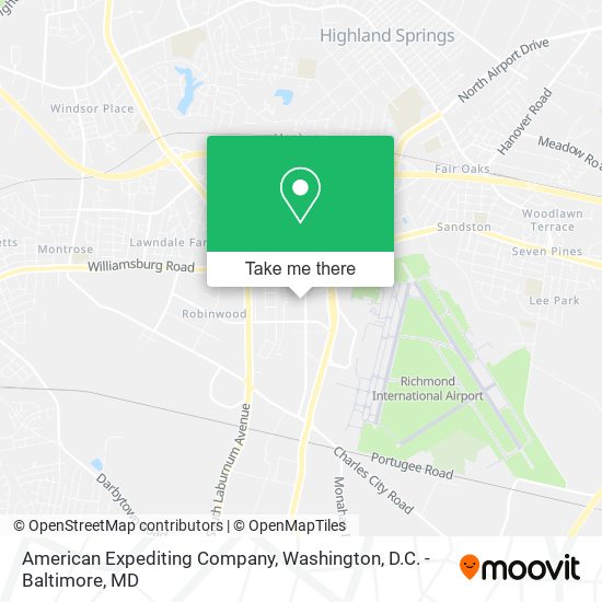 American Expediting Company map