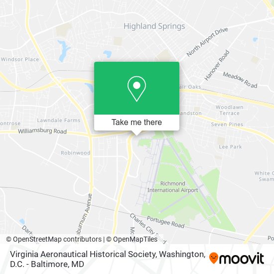 Virginia Aeronautical Historical Society map