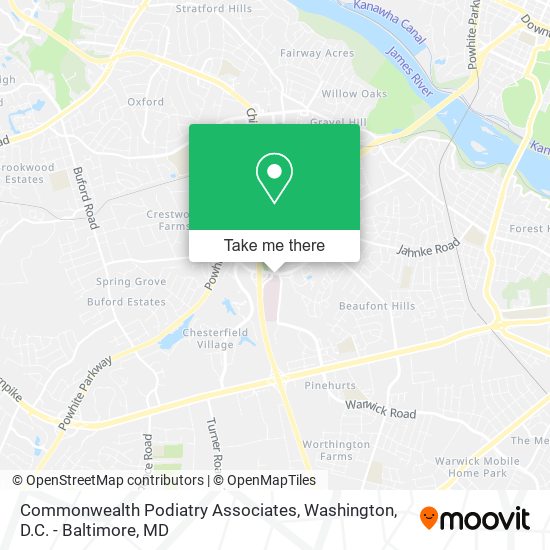 Mapa de Commonwealth Podiatry Associates