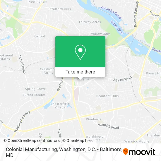 Colonial Manufacturing map
