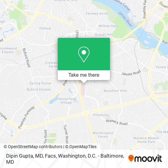 Dipin Gupta, MD, Facs map