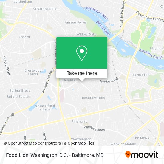 Mapa de Food Lion