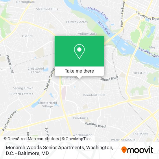 Monarch Woods Senior Apartments map