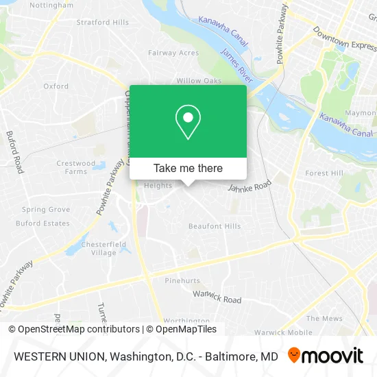 WESTERN UNION map