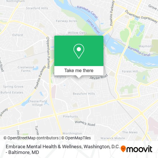 Embrace Mental Health & Wellness map