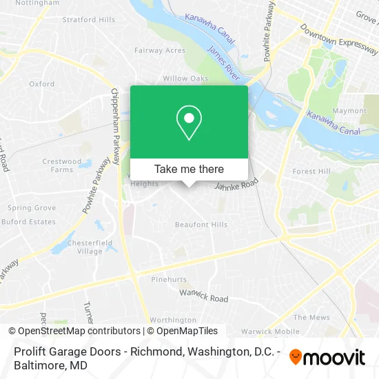 Prolift Garage Doors - Richmond map