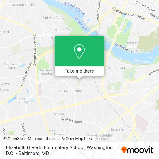 Elizabeth D Redd Elementary School map