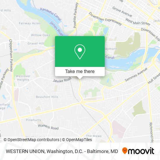 WESTERN UNION map
