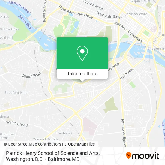 Patrick Henry School of Science and Arts map
