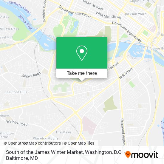 South of the James Winter Market map