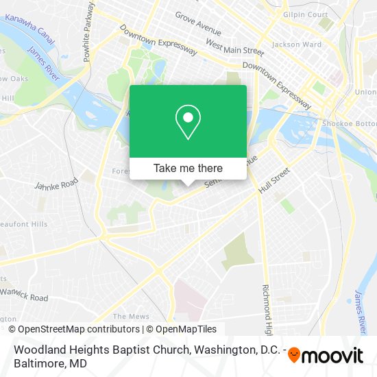 Woodland Heights Baptist Church map