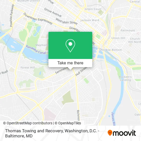 Thomas Towing and Recovery map