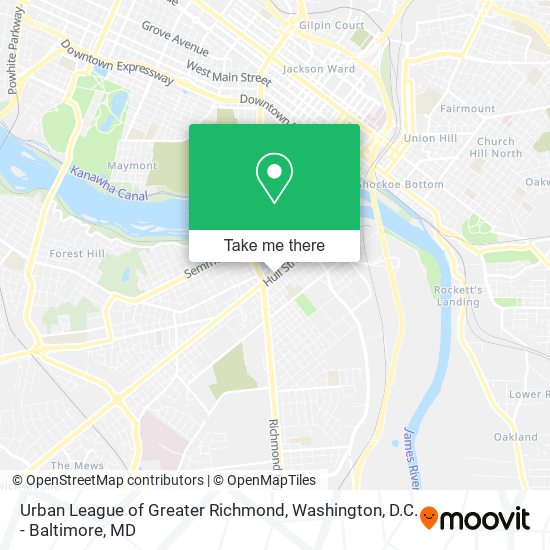 Urban League of Greater Richmond map