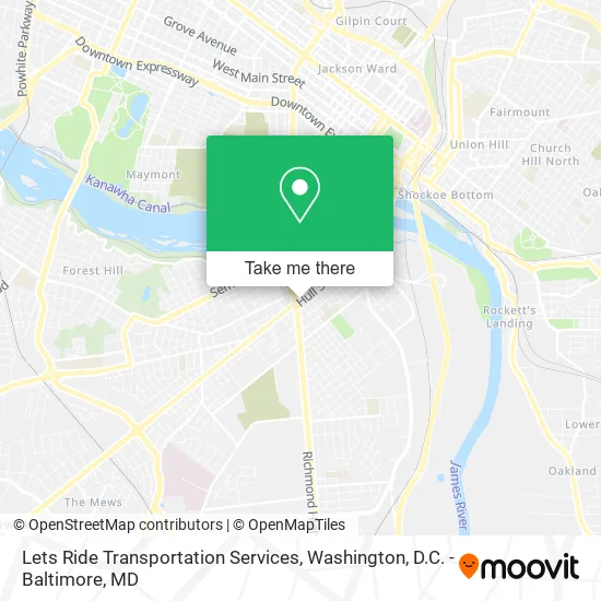 Lets Ride Transportation Services map