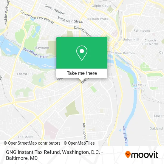 GNG Instant Tax Refund map