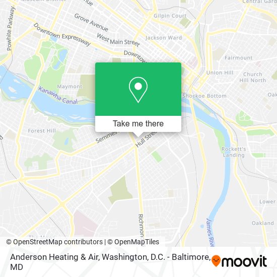 Mapa de Anderson Heating & Air