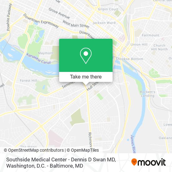 Mapa de Southside Medical Center - Dennis D Swan MD