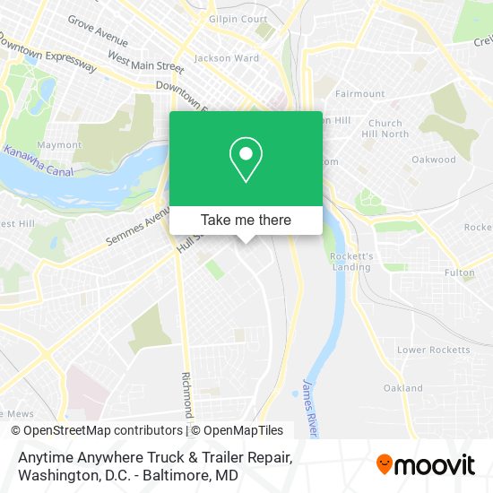 Anytime Anywhere Truck & Trailer Repair map