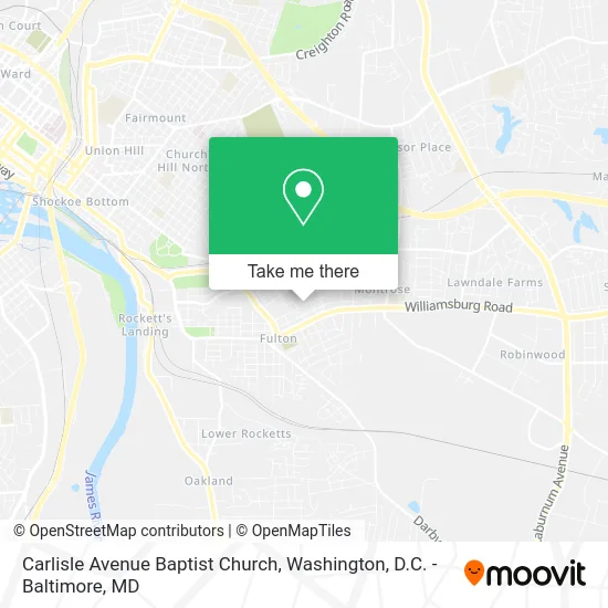Carlisle Avenue Baptist Church map