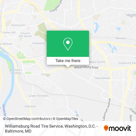 Williamsburg Road Tire Service map