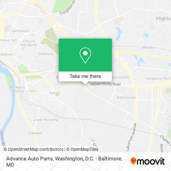 Mapa de Advance Auto Parts