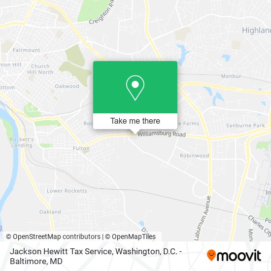 Jackson Hewitt Tax Service map