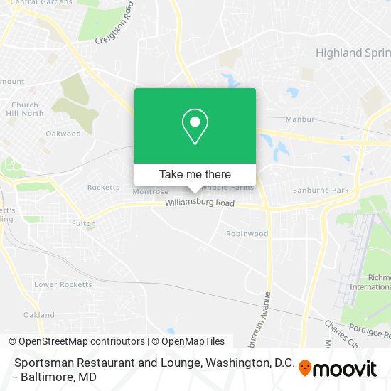 Sportsman Restaurant and Lounge map