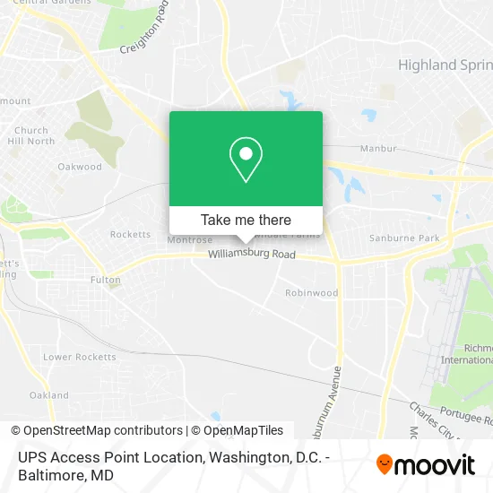 UPS Access Point Location map