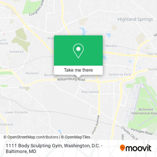 Mapa de 1111 Body Sculpting Gym