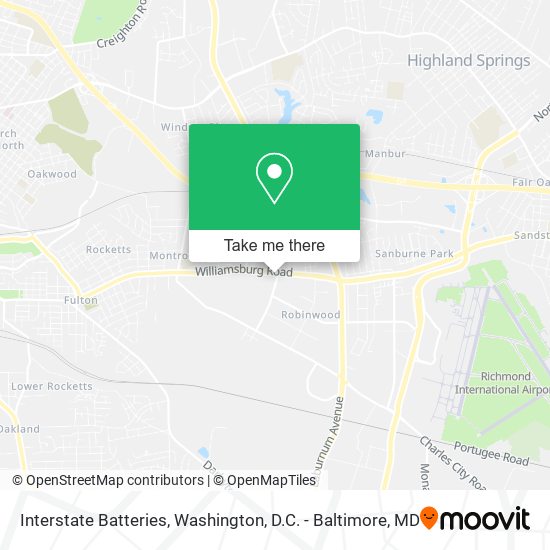Interstate Batteries map