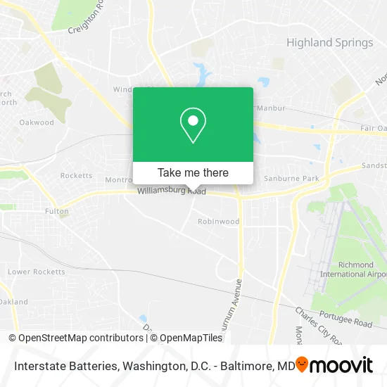 Mapa de Interstate Batteries
