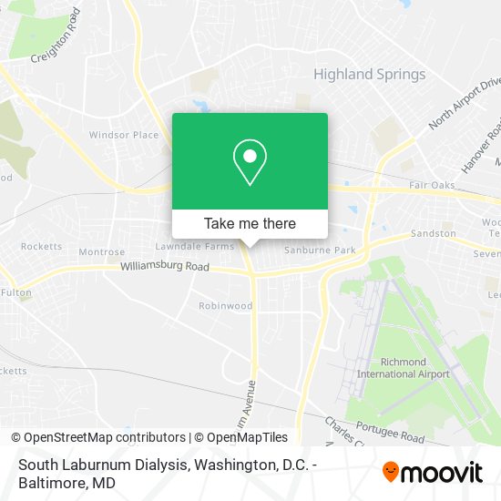 South Laburnum Dialysis map