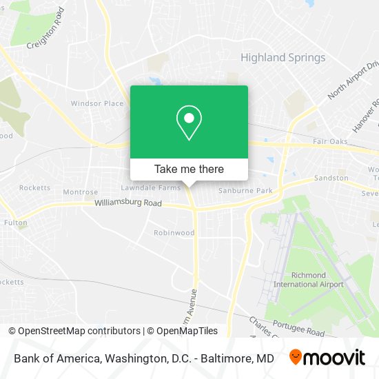 Bank of America map