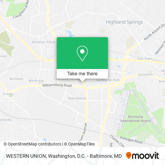 WESTERN UNION map