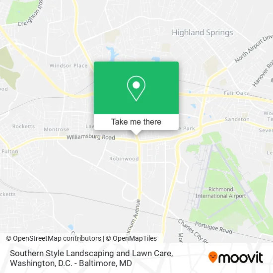 Southern Style Landscaping and Lawn Care map