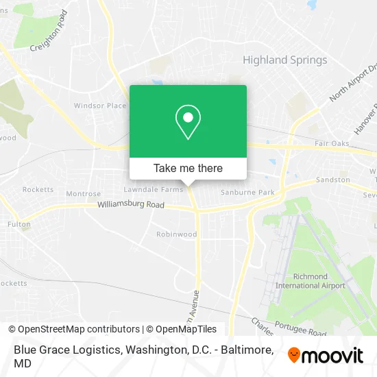 Blue Grace Logistics map