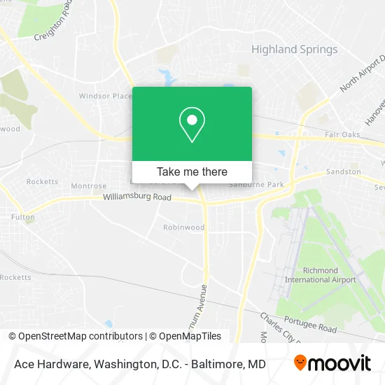 Ace Hardware map