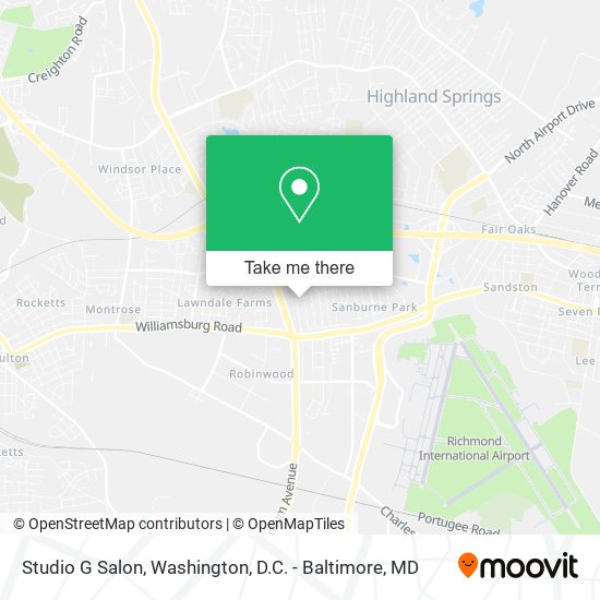 Studio G Salon map